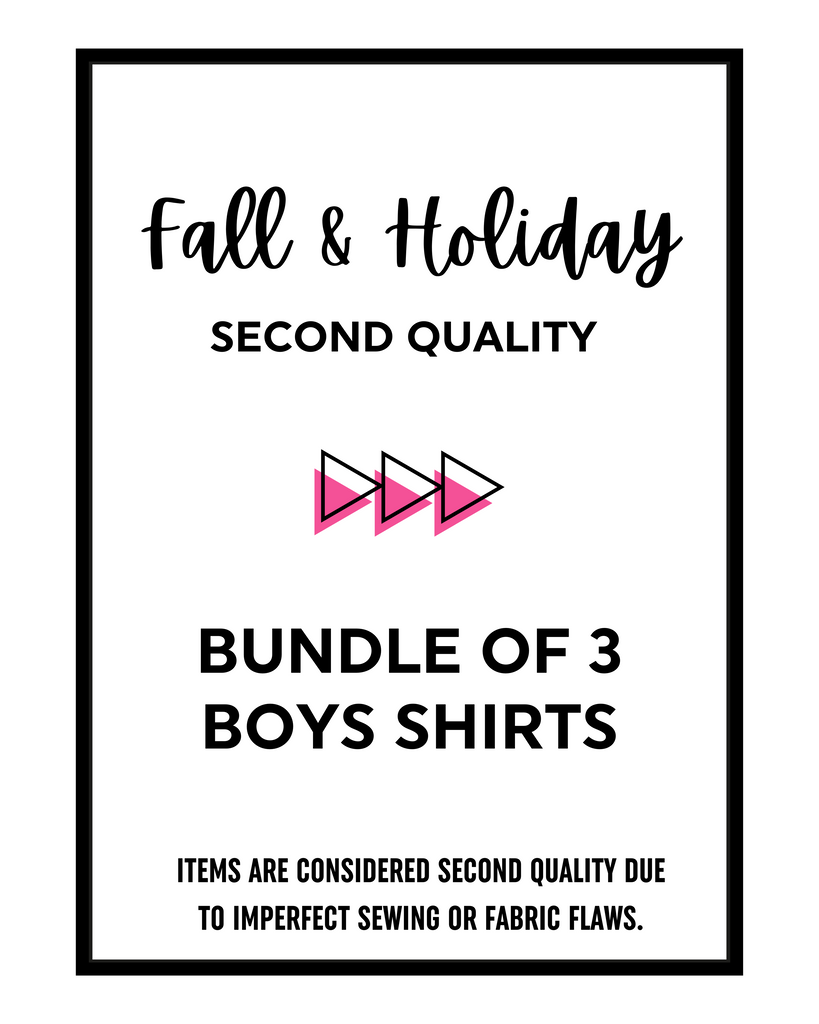 Mystery 2nd Quality Fall/Holiday Boys Shirts