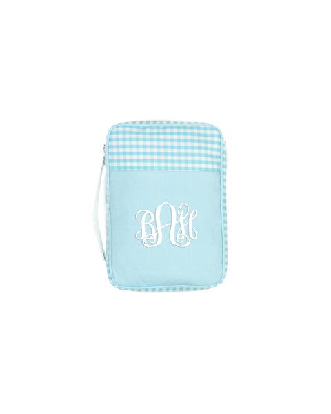 Blue Gingham Bible Cover