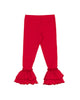 Red Basic Ruffle Pant