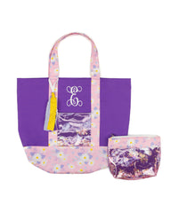 Purple Tote Bag Set