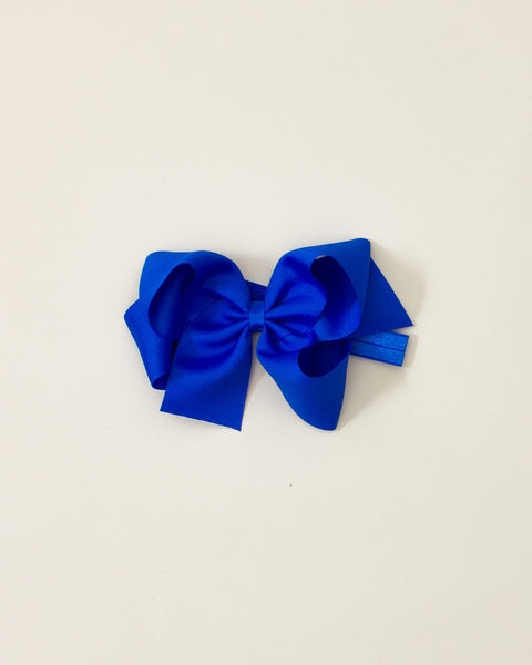 Electric Blue Classic Bow Headband