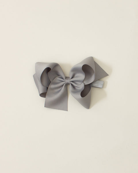 Grey Classic Bow Headband