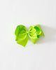 Lime Classic Bow on ALLIGATOR CLIP