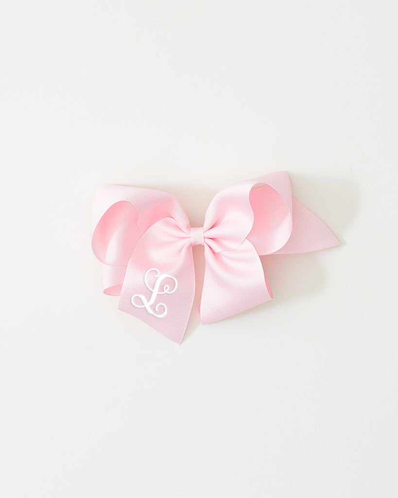 Light Pink Classic Bow on ALLIGATOR CLIP