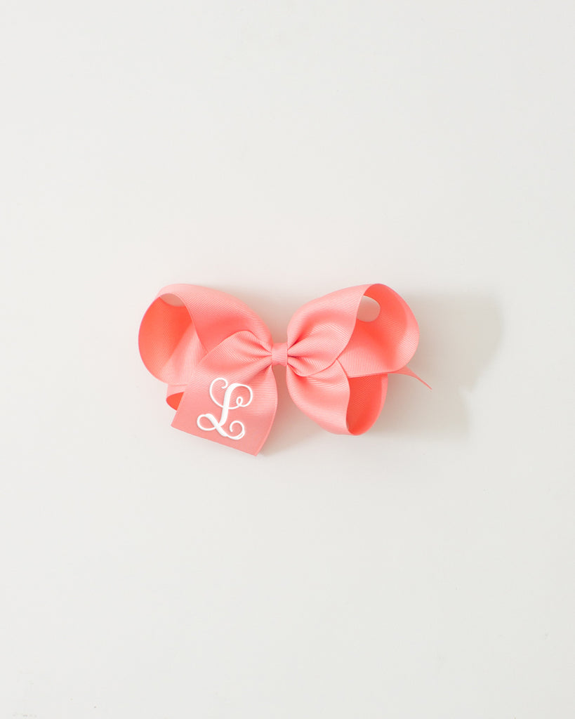 Coral Classic Bow on ALLIGATOR CLIP