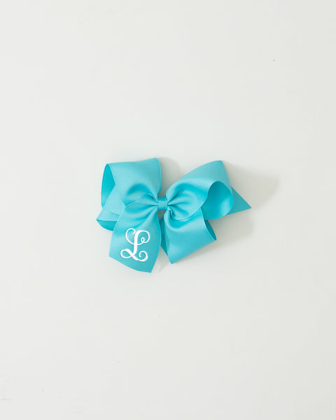 Teal Ice Classic Bow on ALLIGATOR CLIP