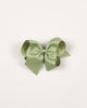 Spring Moss Classic Bow on ALLIGATOR CLIP